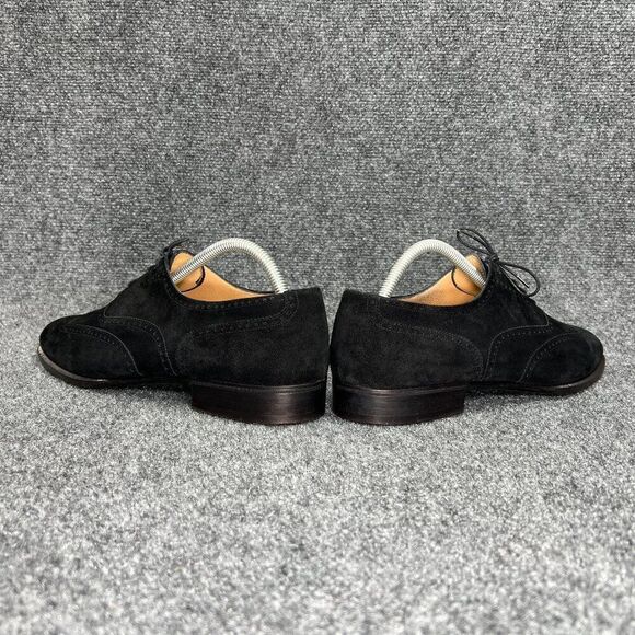 Salvatore Ferragamo Black Suede Oxfords‎ Men\'s 9D Wing Tip Leather Dress Shoes main image 6